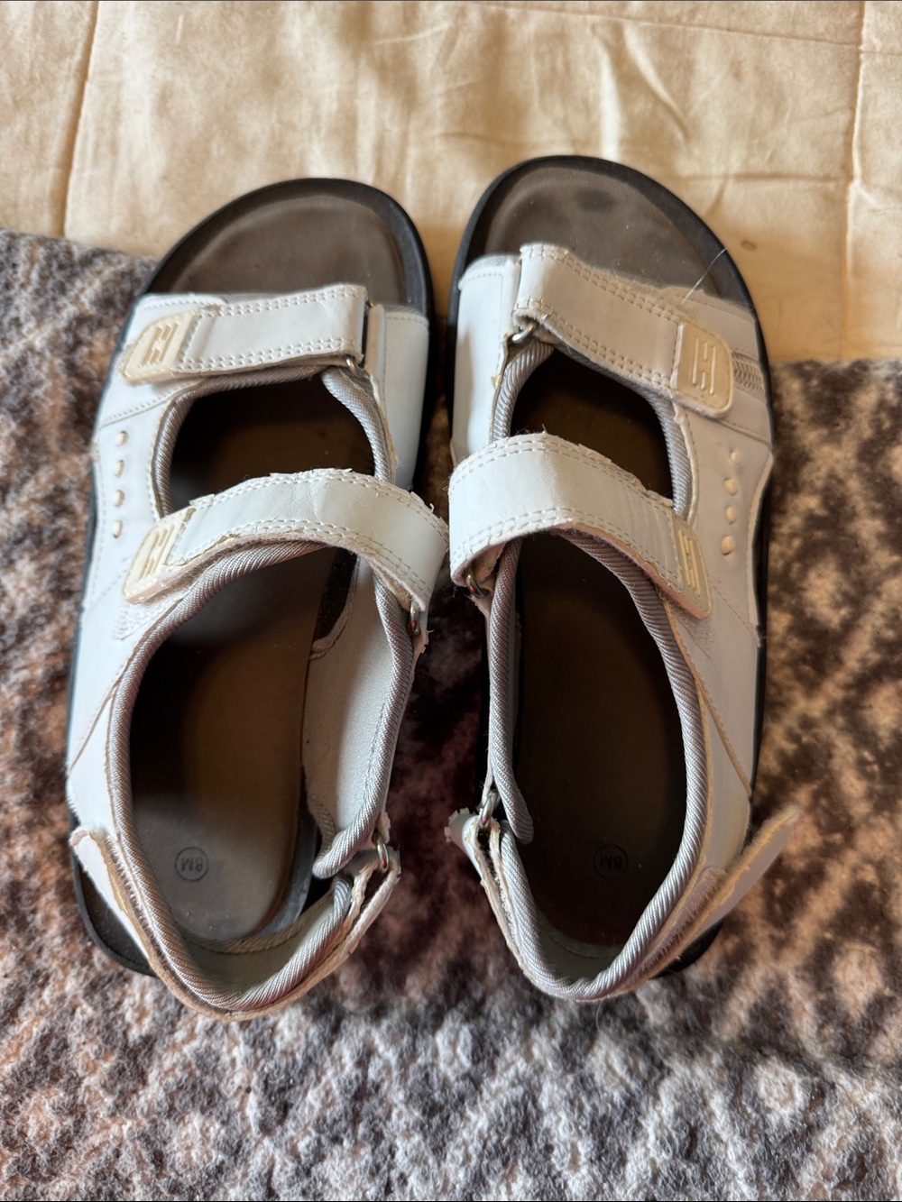Women’s White Adjustable Strap Sandals